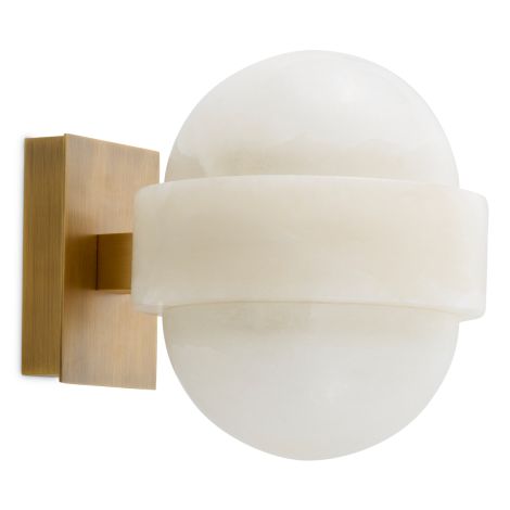 Wall Lamp Icarus antique brass finish alabaster