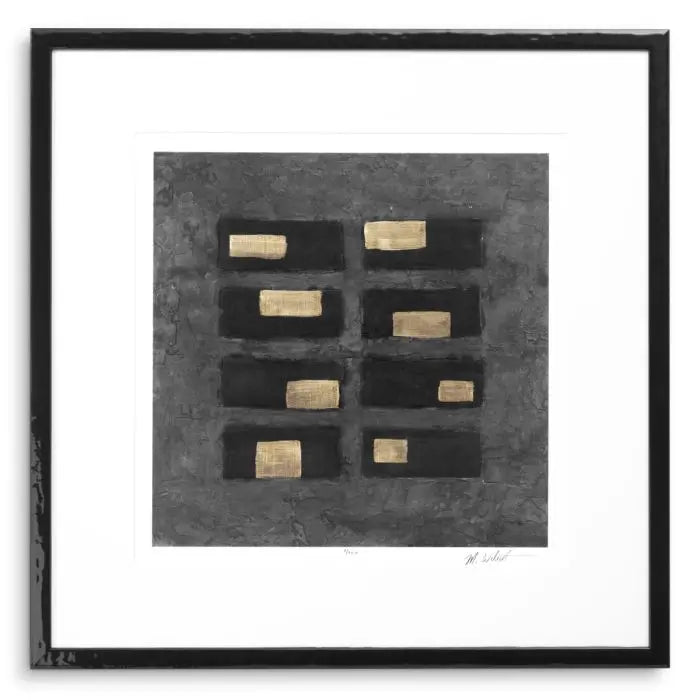 Print Black Squares by Michael Willett set of 2 Eichholtz