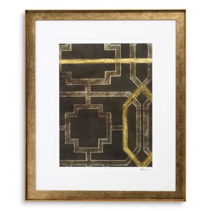 Print Trellis Pattern by Ethan Harper II set of 2 Eichholtz