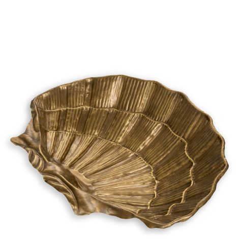 Bowl Seashell vintage brass finish