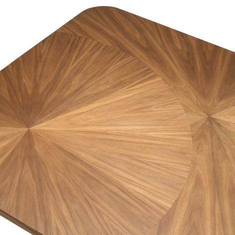 Dining Table Rucello light walnut veneer bronze finish