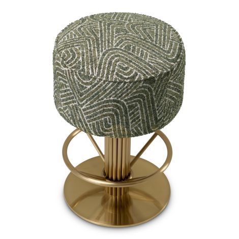 Counter Stool Carleton camari green brushed brass finish