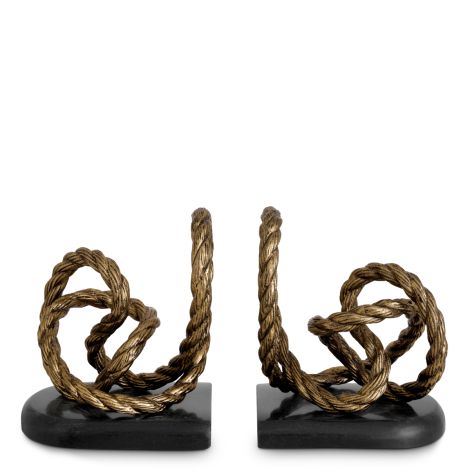 Bookend Corwyn antique brass finish set of 2
