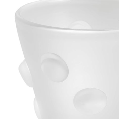 Vase Evander frosted white glass