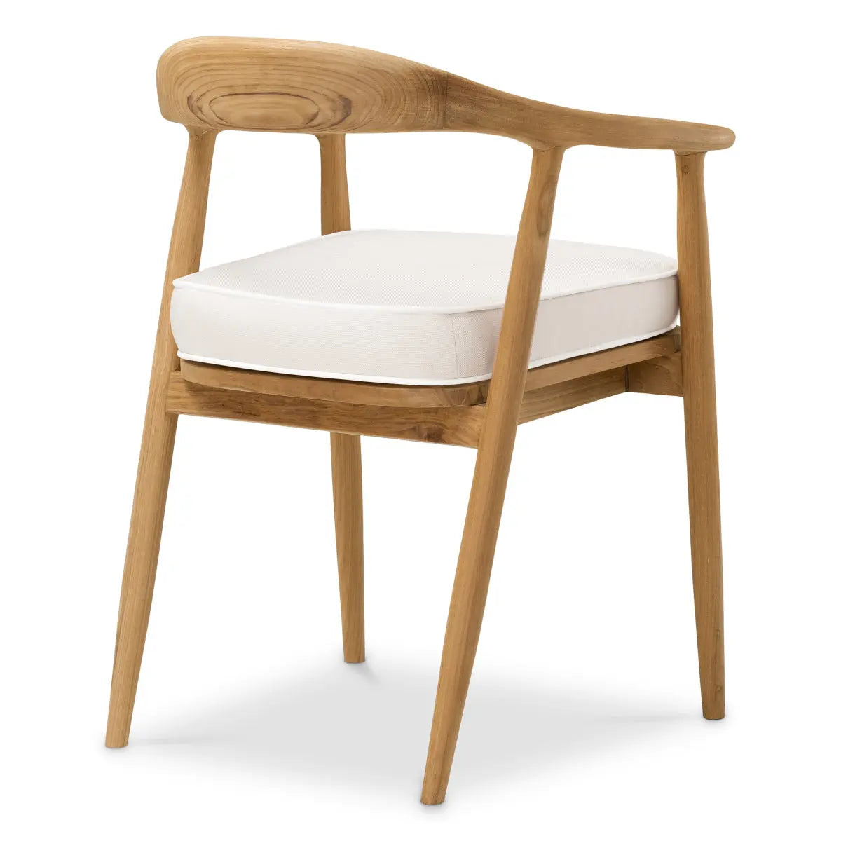 Outdoor Dining Chair Beale natural teak flores off-white