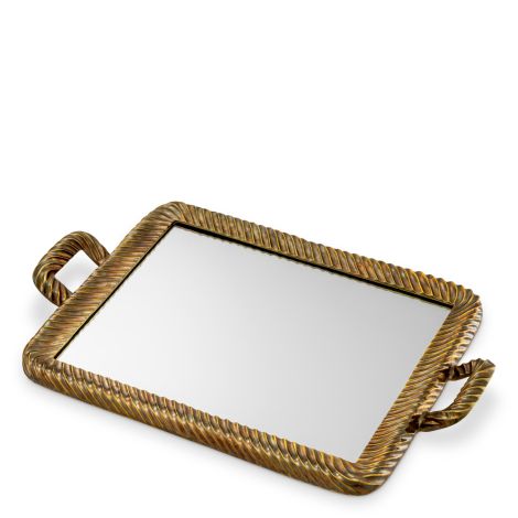 Tray Montmartre vintage brass finish