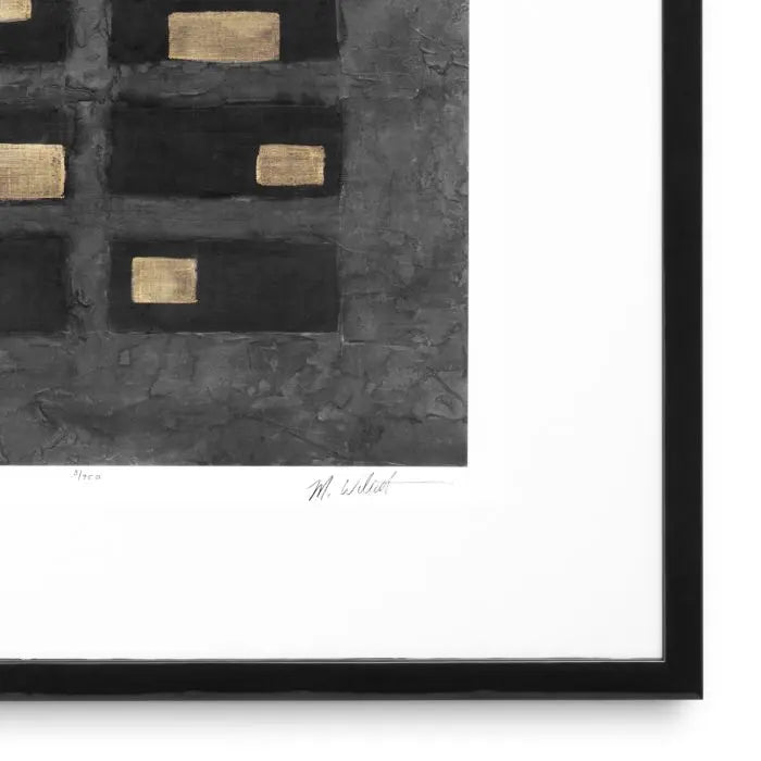 Print Black Squares by Michael Willett set of 2 Eichholtz