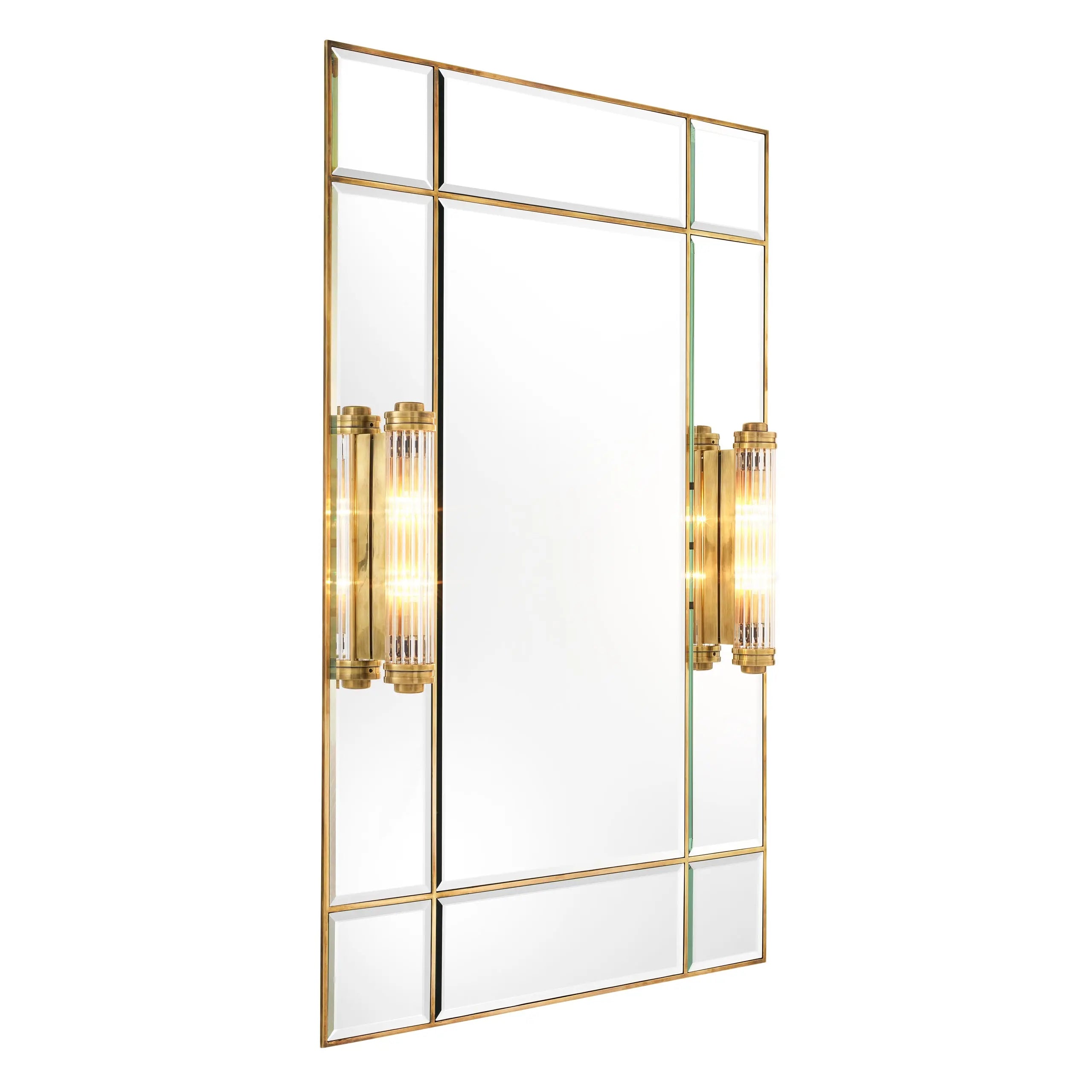 Mirror Beaumont with light Eichholtz
