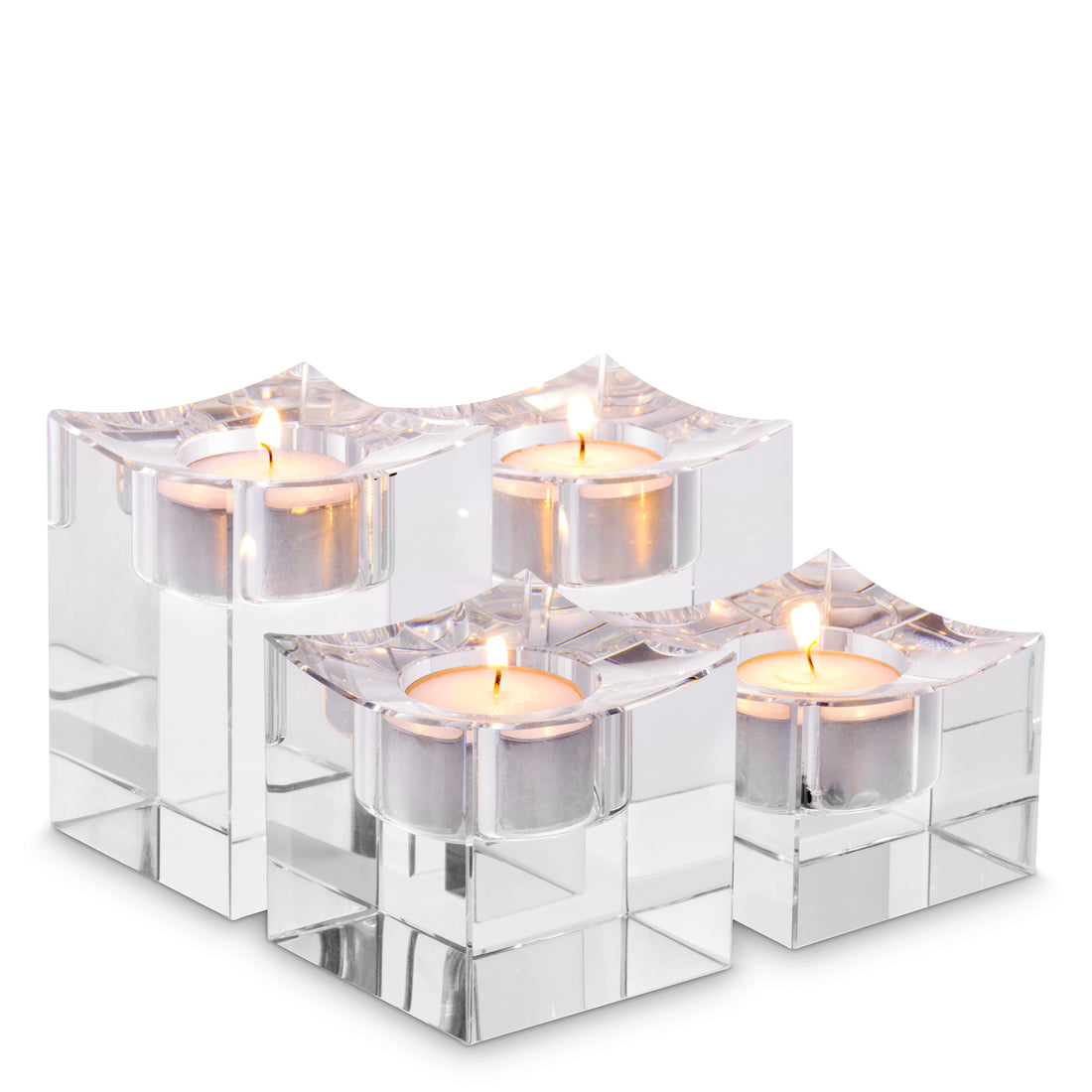 Tealight Holder Giancarlo low  Set Of 4