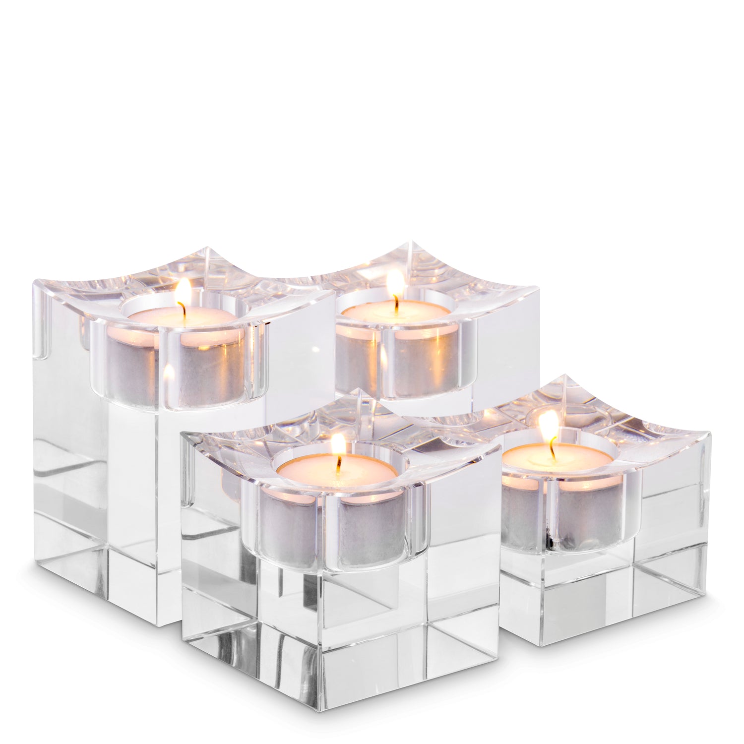 Tealight Holder Giancarlo low  Set Of 4 *EXPO