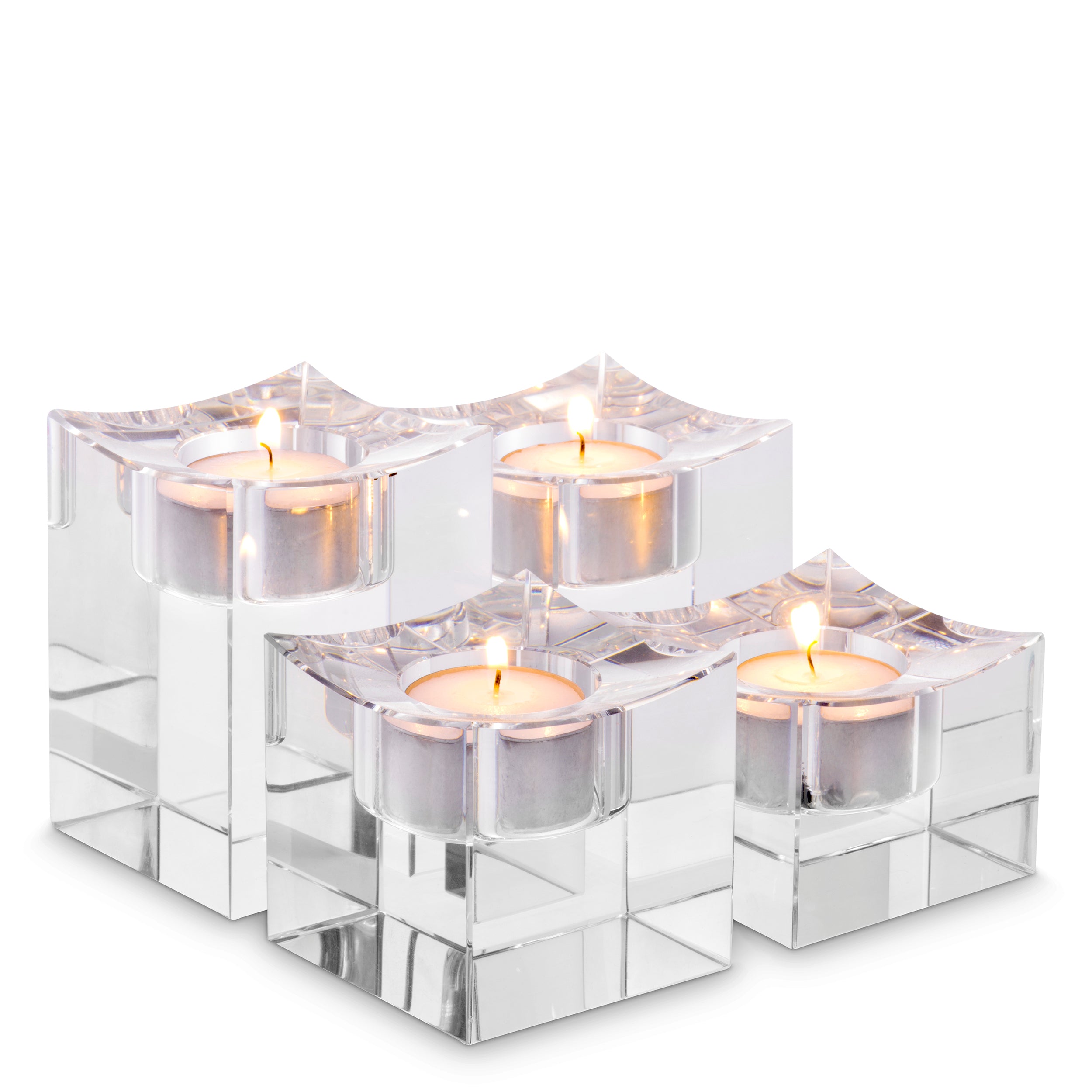 Tealight Holder Giancarlo low  Set Of 4 *EXPO