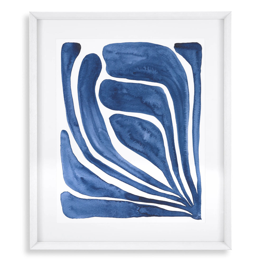 Print Blue stylized leaf set of 2 Eichholtz