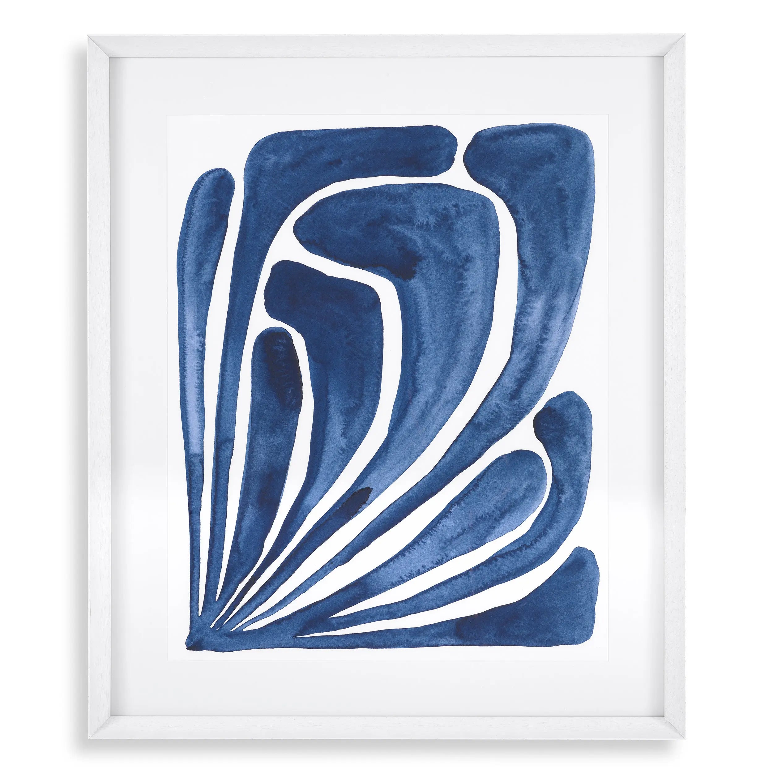 Print Blue stylized leaf set of 2 Eichholtz