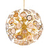 Chandelier Branquinho L gold finish agate pcs