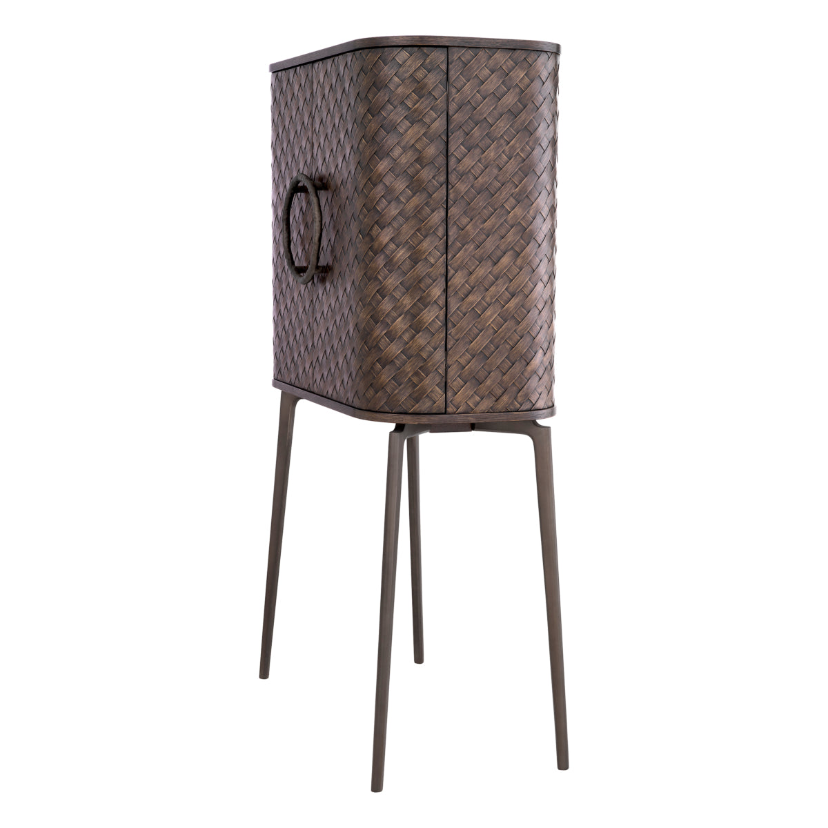 Wine Cabinet Nilsson oak veneer bronze finish