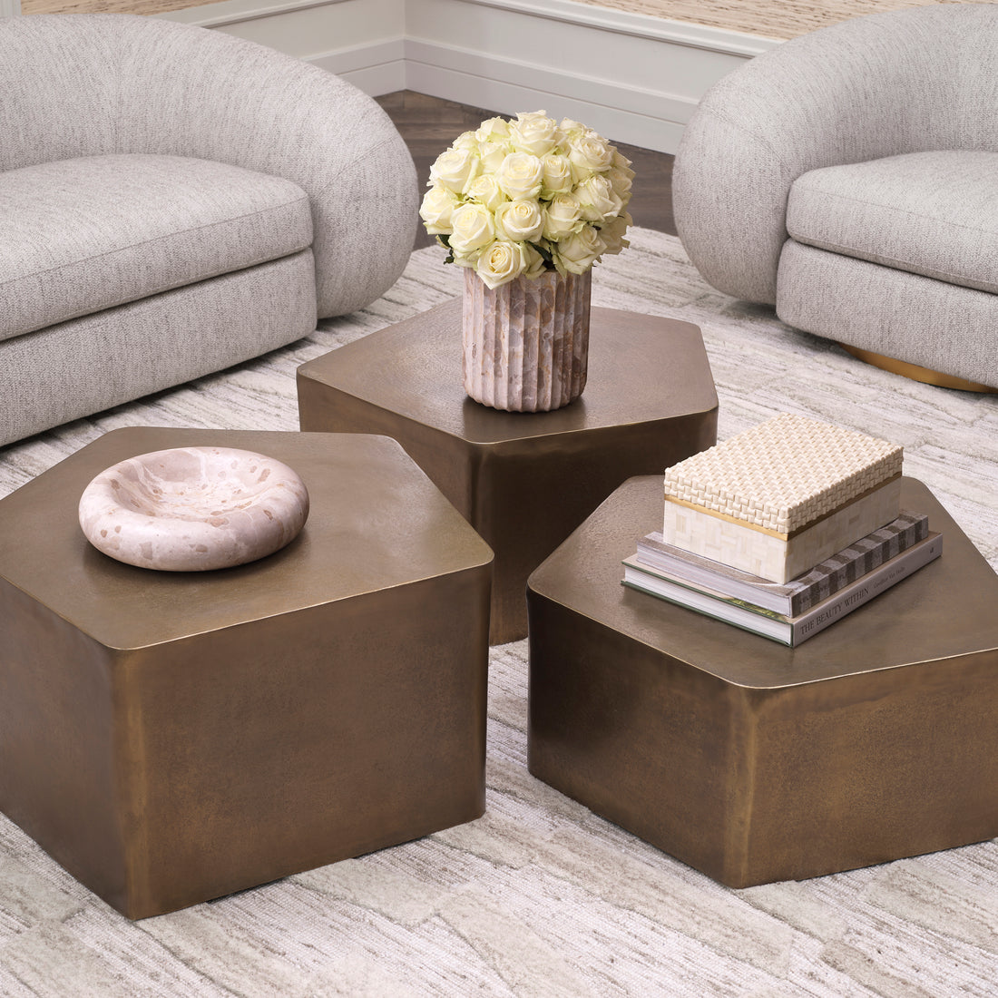 Coffee Table Veenazza set of 3 Eichholtz