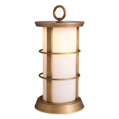 Outdoor Table Lamp Kyle L antique brass finish