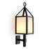Outdoor Wall Lamp Riserva bronze highlight finish white glass