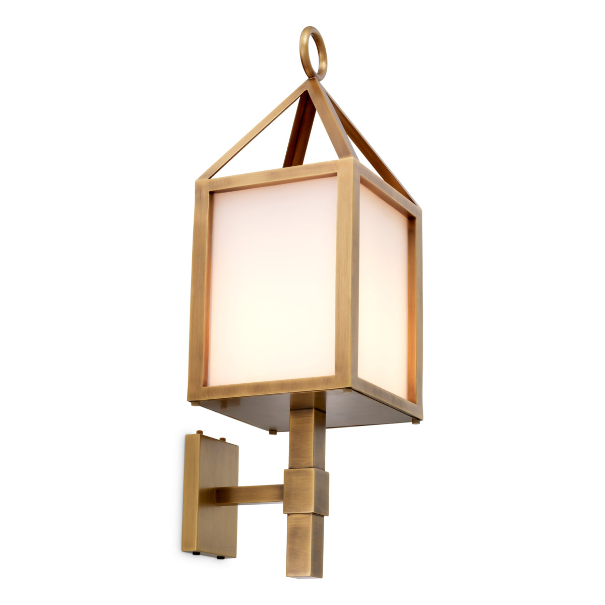 Outdoor Wall Lamp Riserva antique brass finish