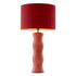Table Lamp Bonny coral red ceramic incl shade