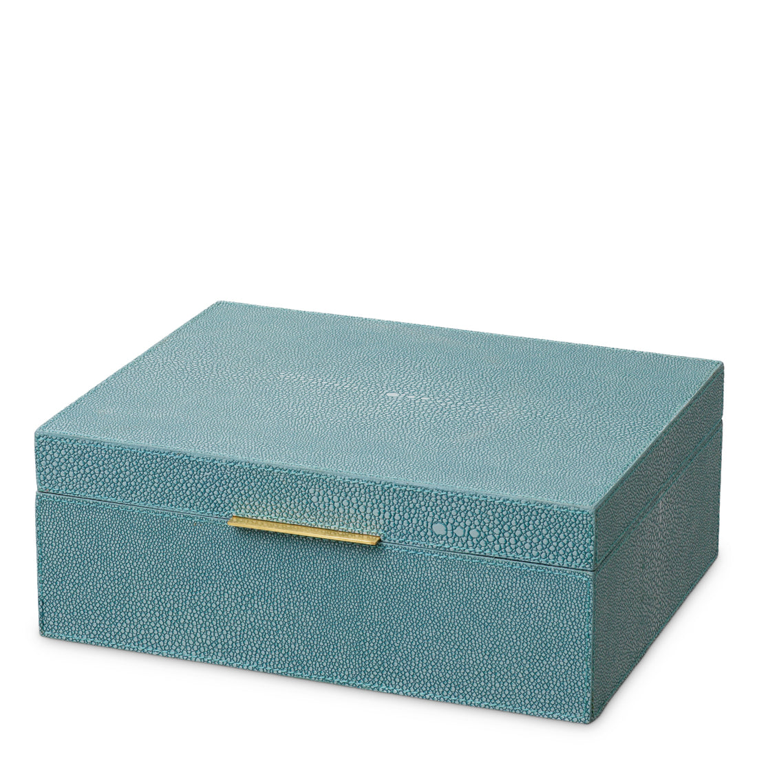 Box Menton S faux blue shagreen