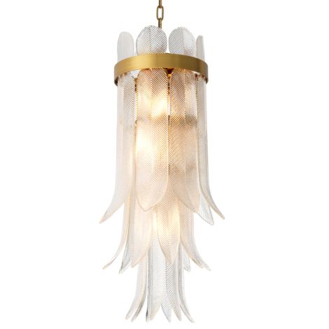 CDJ Chandelier Erika S antique brass finish clear glass