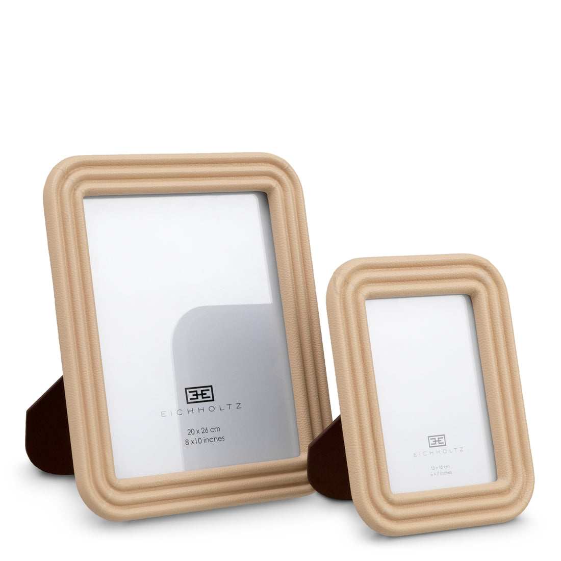 Picture Frame Elvane tan leather set of 2