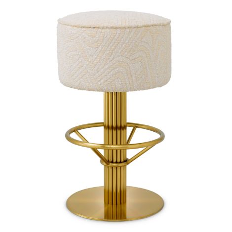Bar Stool Carleton camari cream brushed brass finish