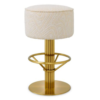 Bar Stool Carleton camari cream brushed brass finish