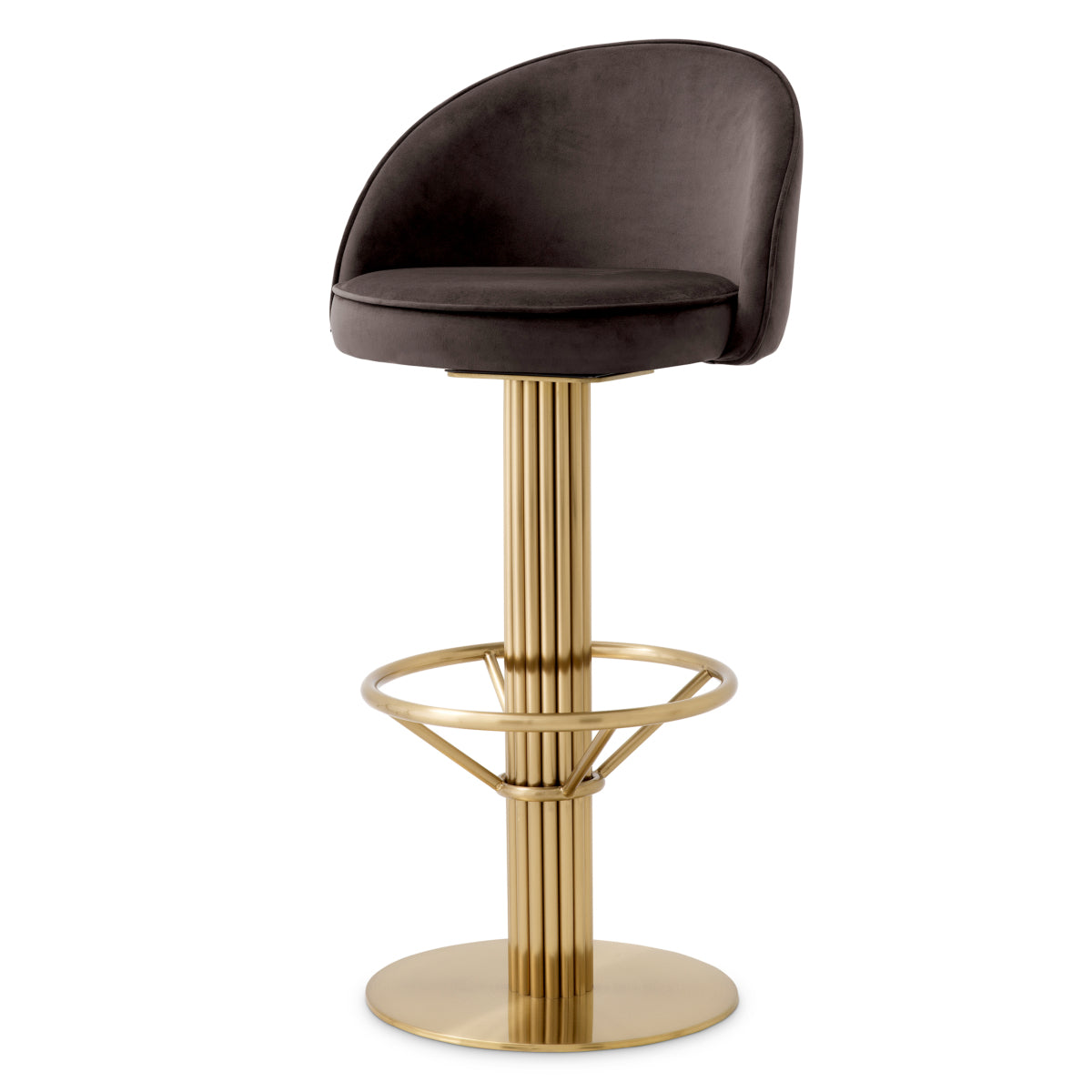 Bar Stool Dorland roche dark grey velvet