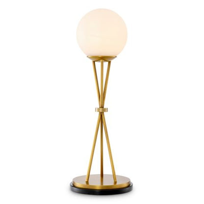 CDJ Table Lamp Izzy antique brass finish alabaster