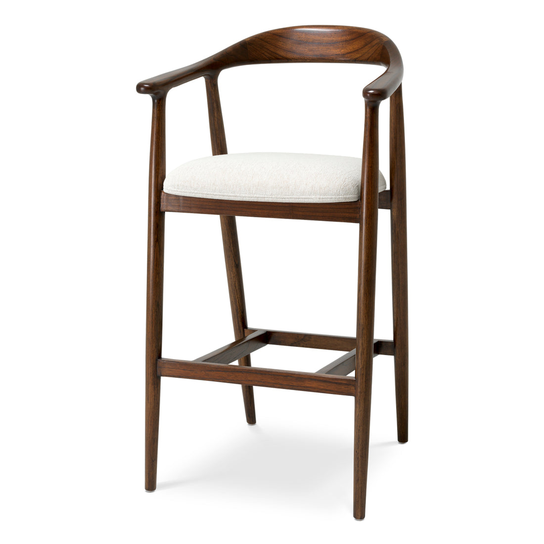Bar Stool Beale classic brown finish sentier cream