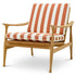 Outdoor Chair Manzo natural teak florent orange incl cushions