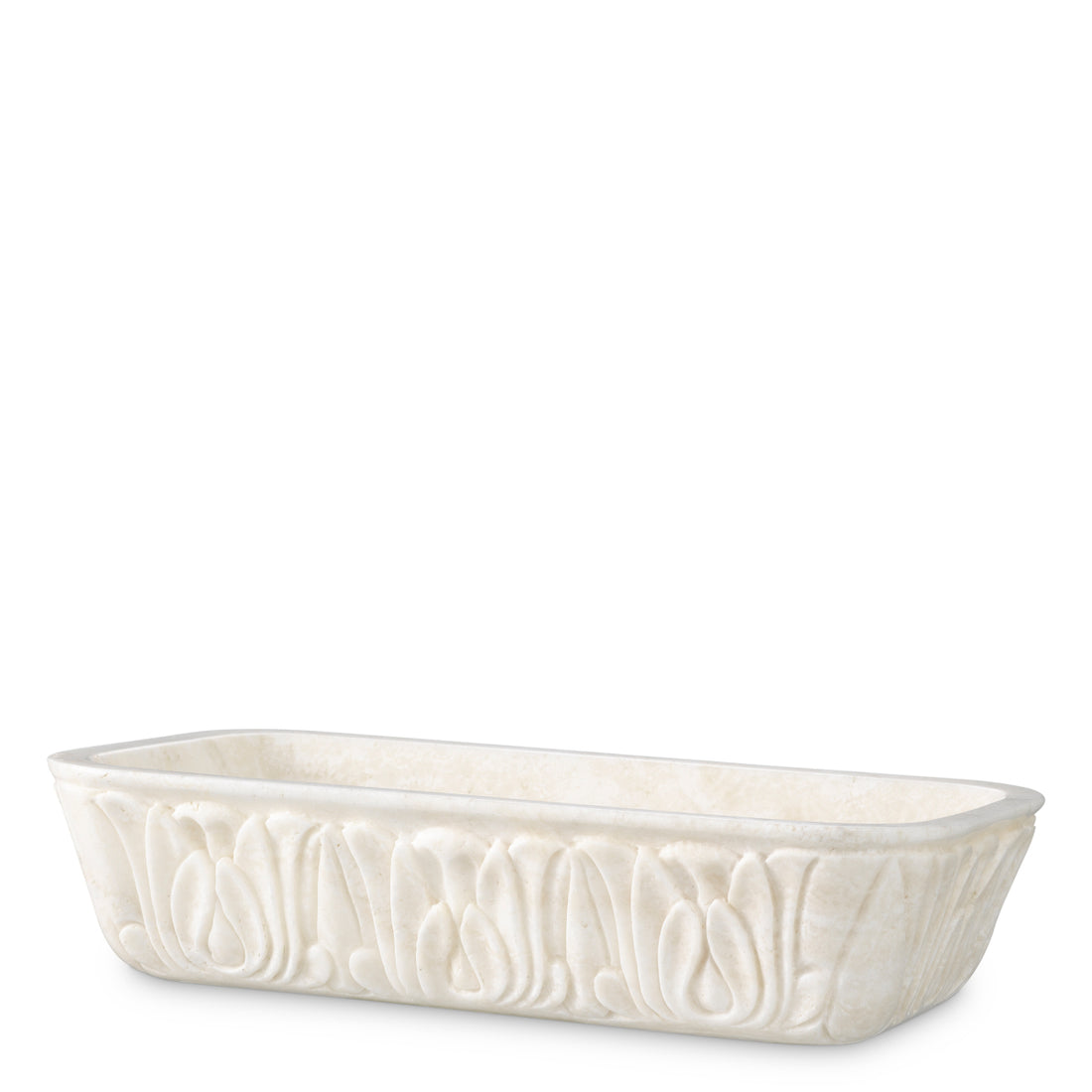 Bowl Petal white onyx