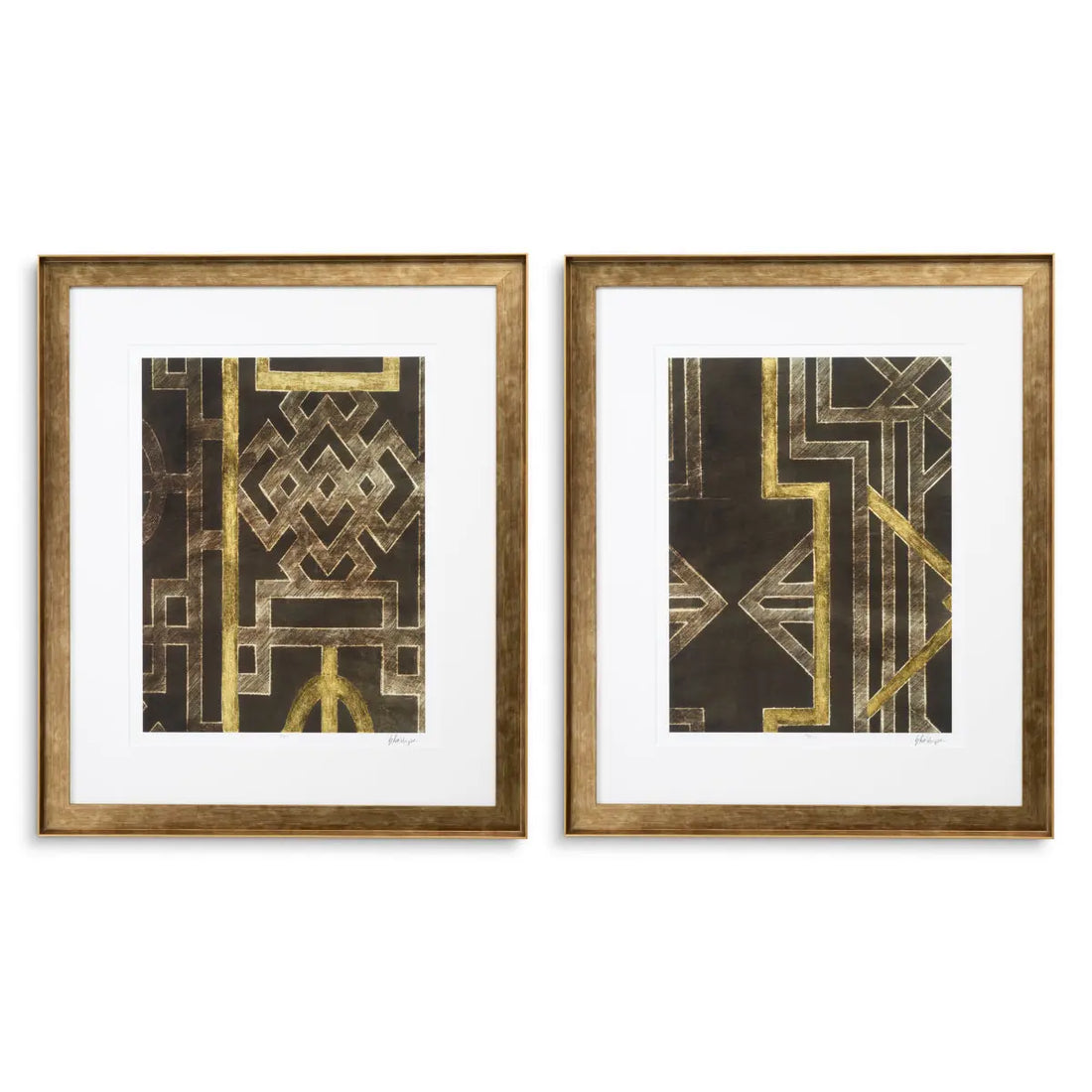 Print Trellis Pattern by Ethan Harper I set of 2 Eichholtz