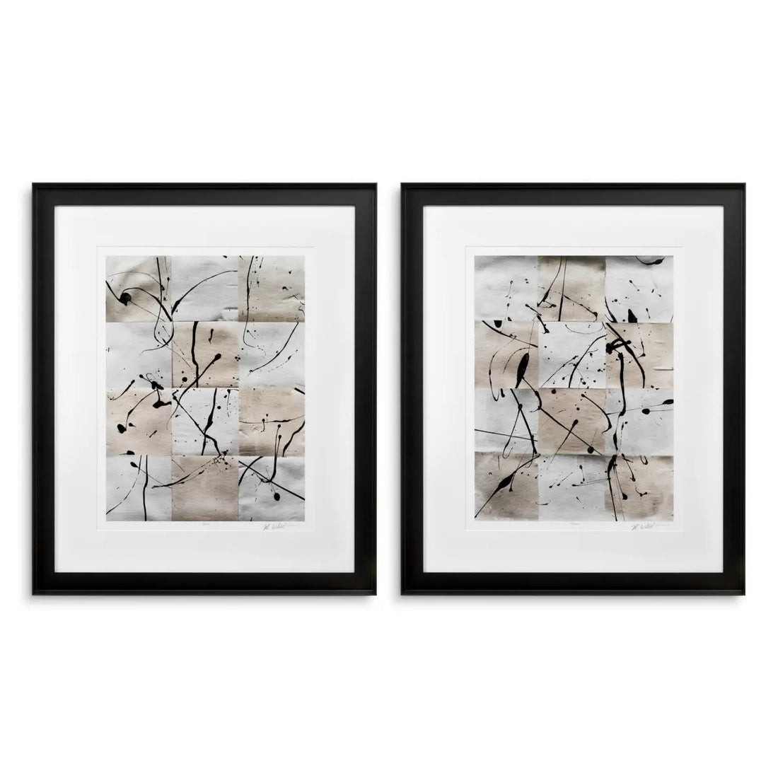 Print Ink Casting by Michael Willett set of 2 Eichholtz