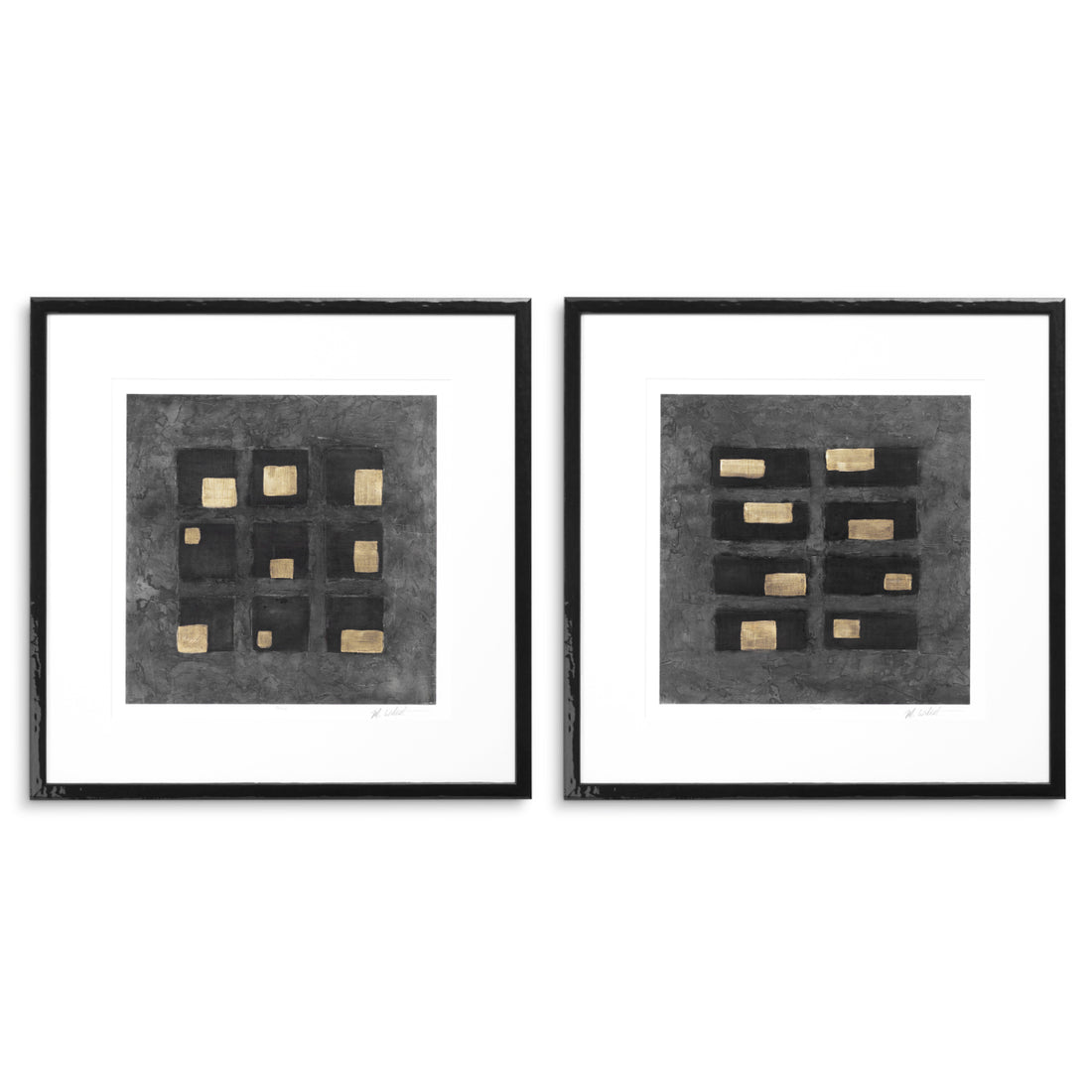 Print Black Squares by Michael Willett set of 2