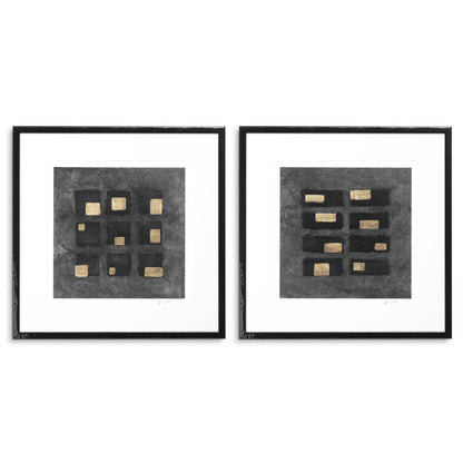 Print Black Squares by Michael Willett set of 2