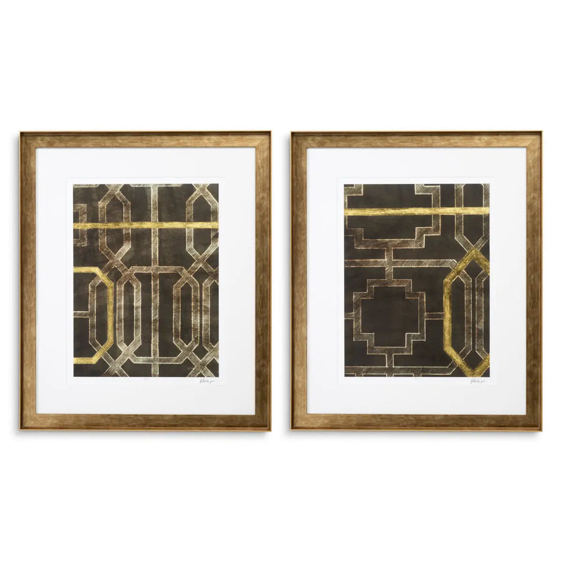 Print Trellis Pattern by Ethan Harper II set of 2 Eichholtz