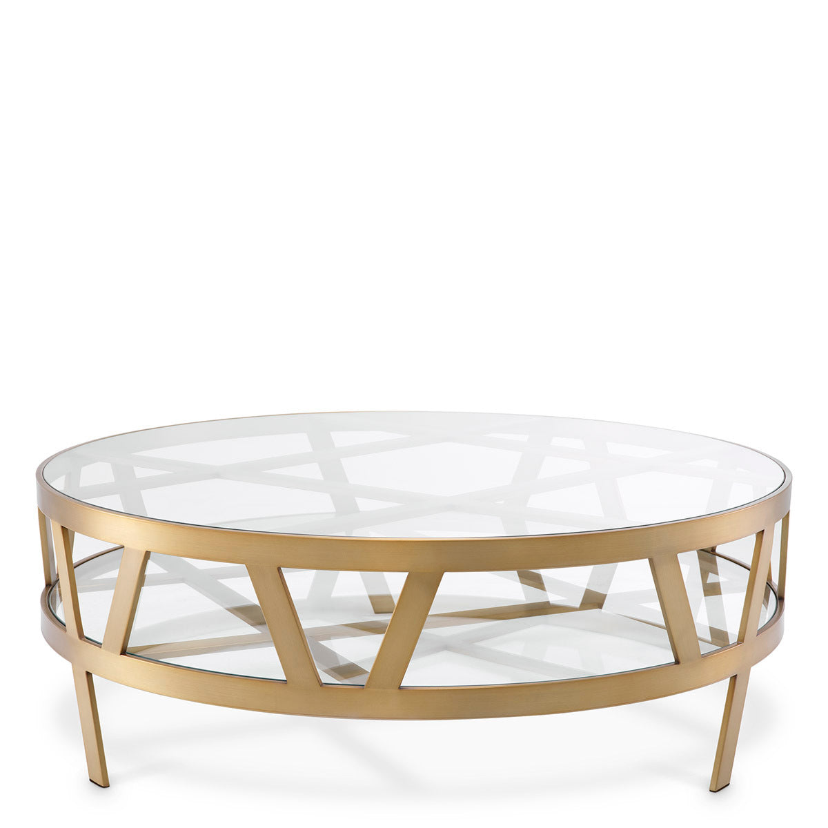 Coffee Table Billinghurst Round brushed brass finish