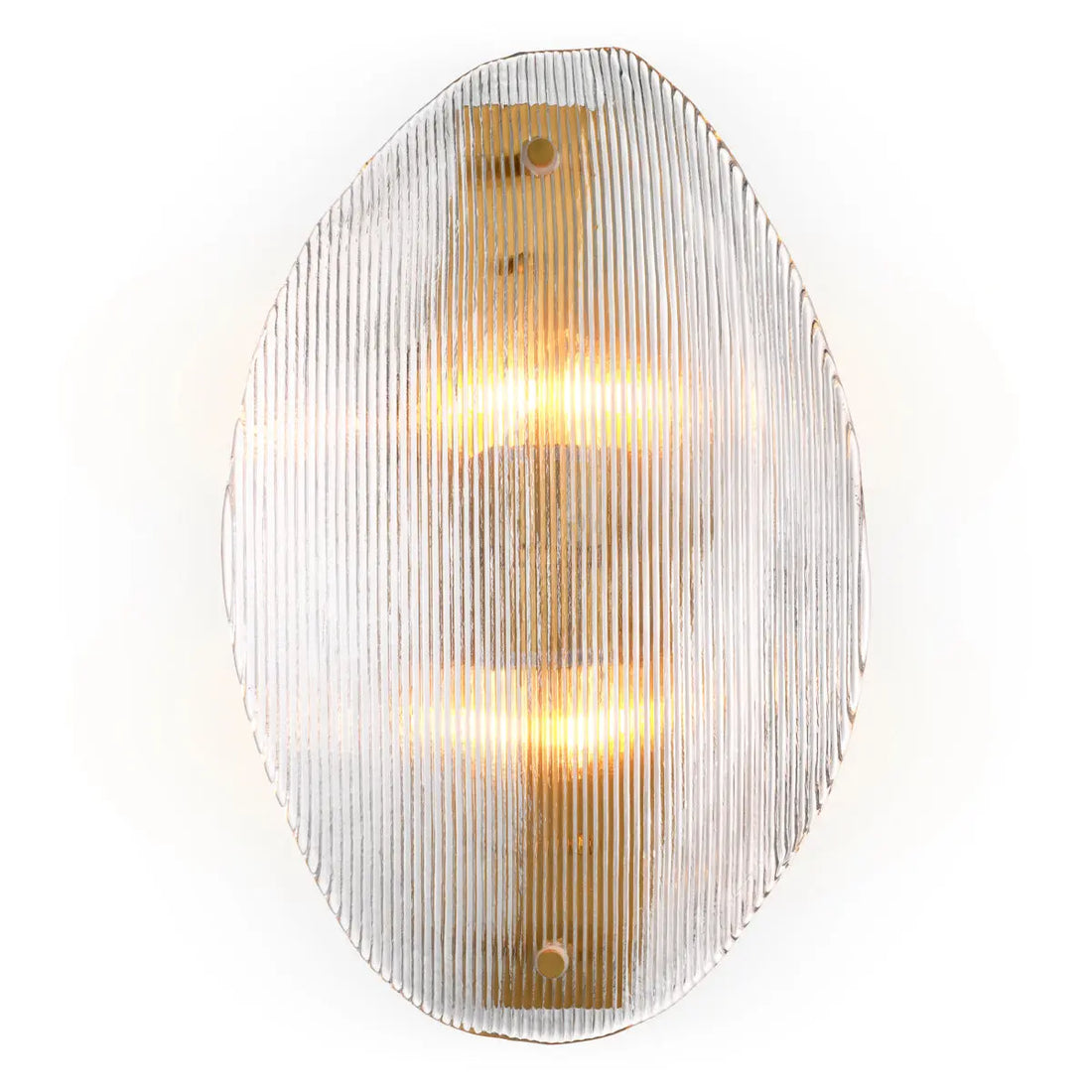 Wall lamp Hibis antique brass finish clear glass