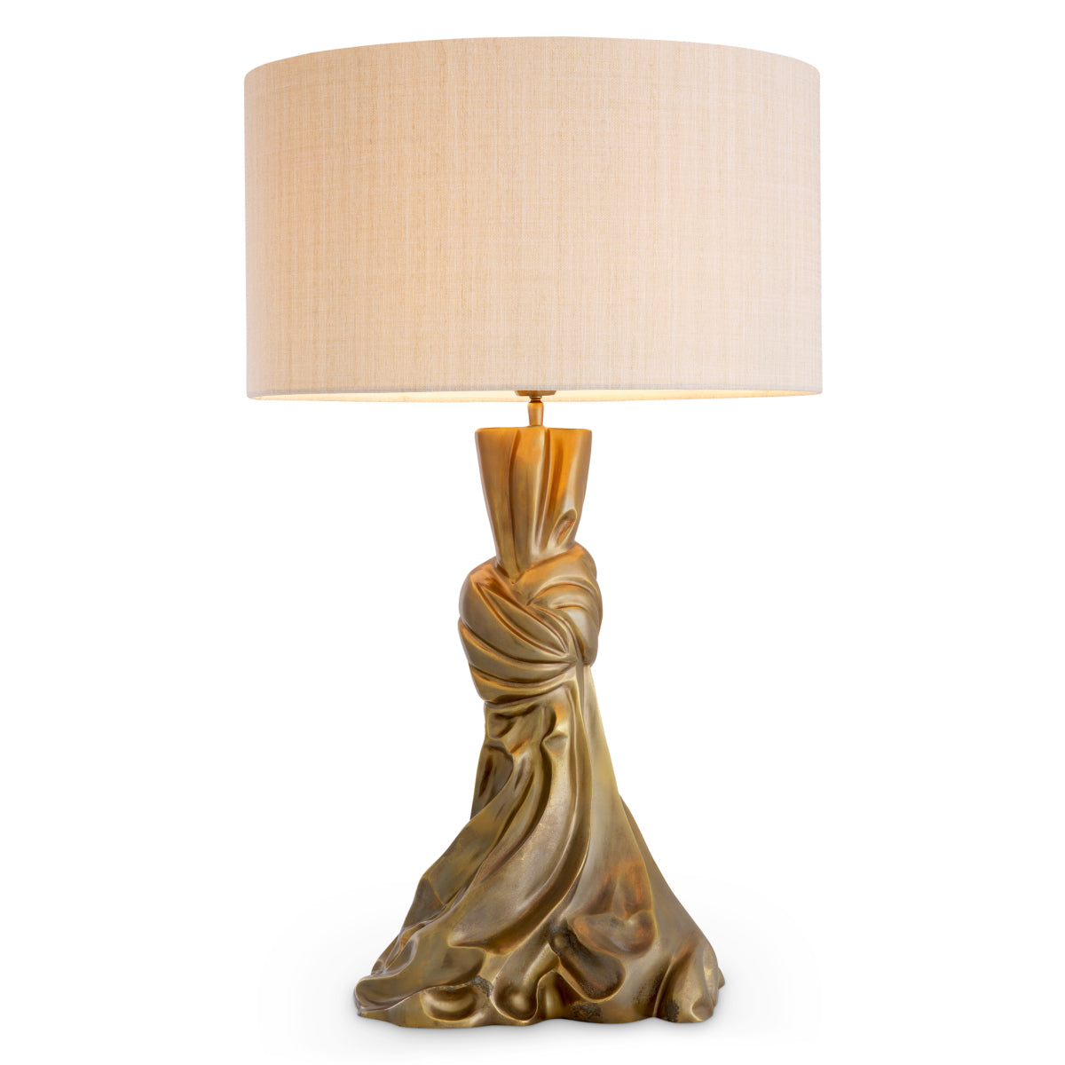 Table Lamp Banyan vintage brass finish incl shade