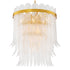 CDJ Chandelier Erika L antique brass finish clear glass