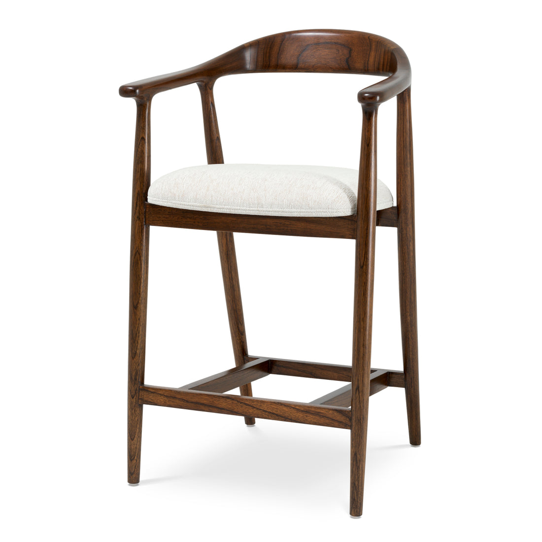 Counter stool Beale classic brown finish sentier cream