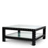 Coffee Table Kenton classic black finish clear glass