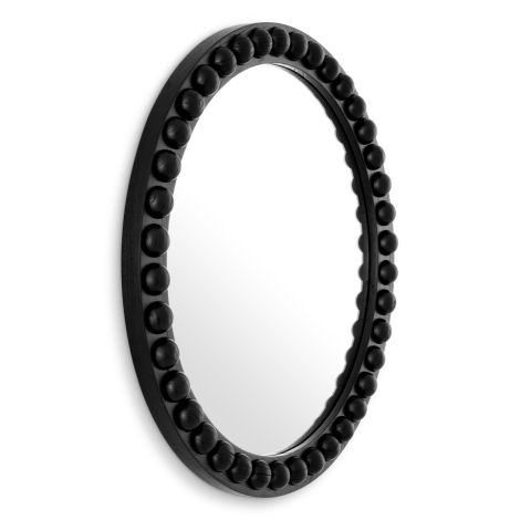 Mirror Kenton round classic black finish