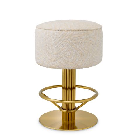 Counter Stool Carleton camari cream brushed brass finish
