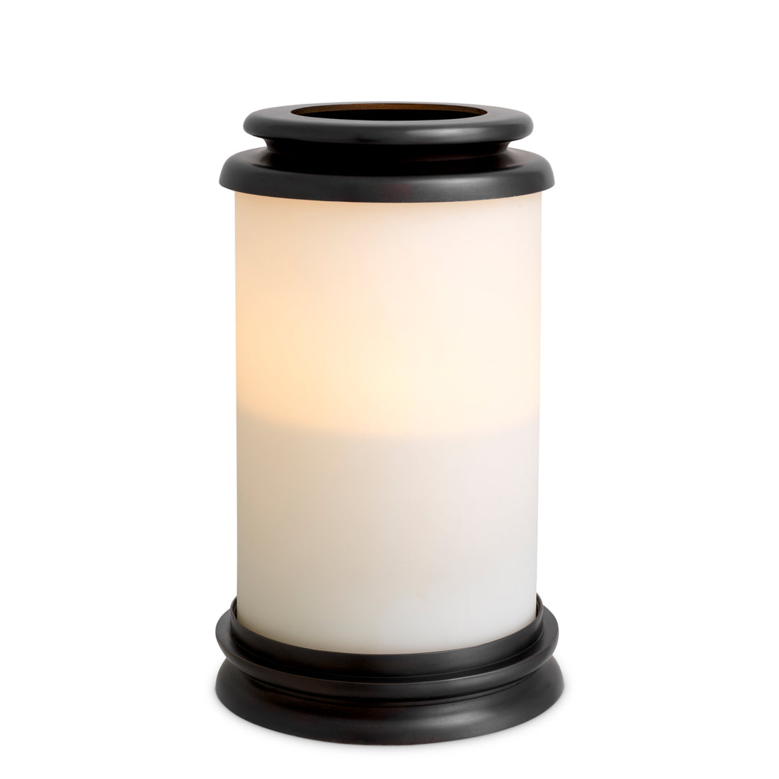 Hurricane Carrington S bronze finish white glass