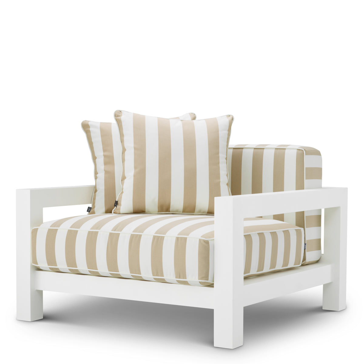 Outdoor Chair Cap-Antibes matte white florent beige