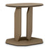 Side Table Maurizio faux leather brown